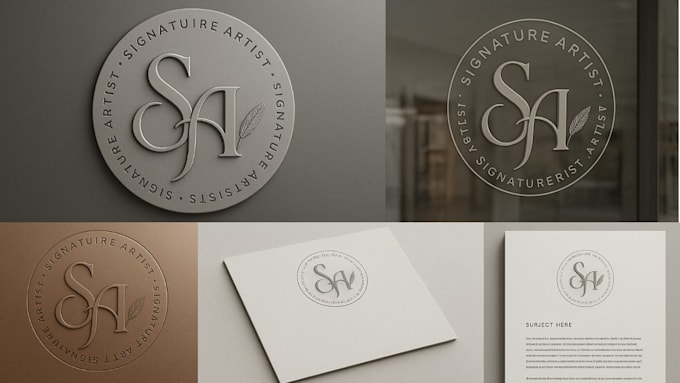 design a modern, minimalist or bold logo with monogram, lettering and texture