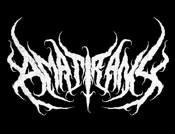 create hardcore,punk,metal band logo with raw style