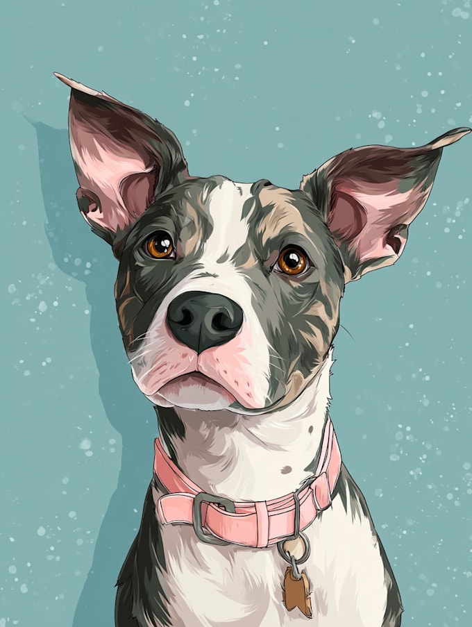 draw a disney pet portrait illustration