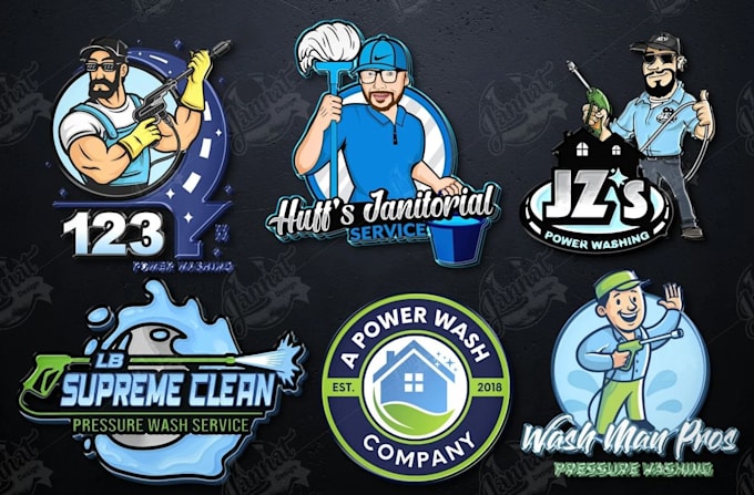 design junk removal and pressure washing logo