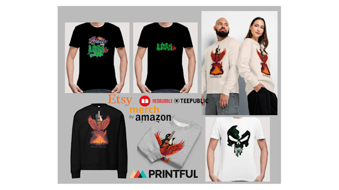 do custom print on demand t shirt designs for printful
