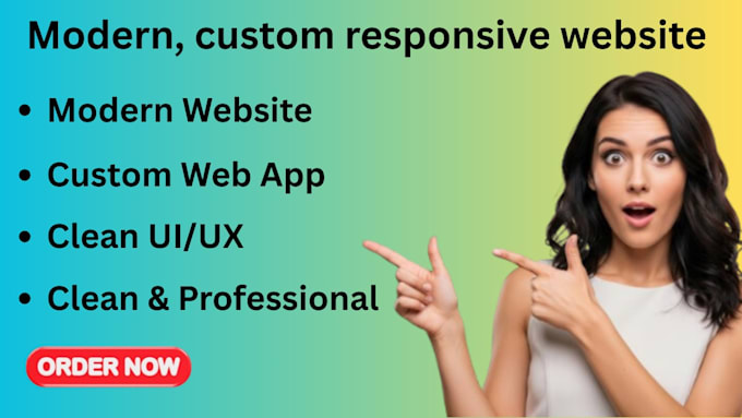 create custom responsive website with clean UI UX
