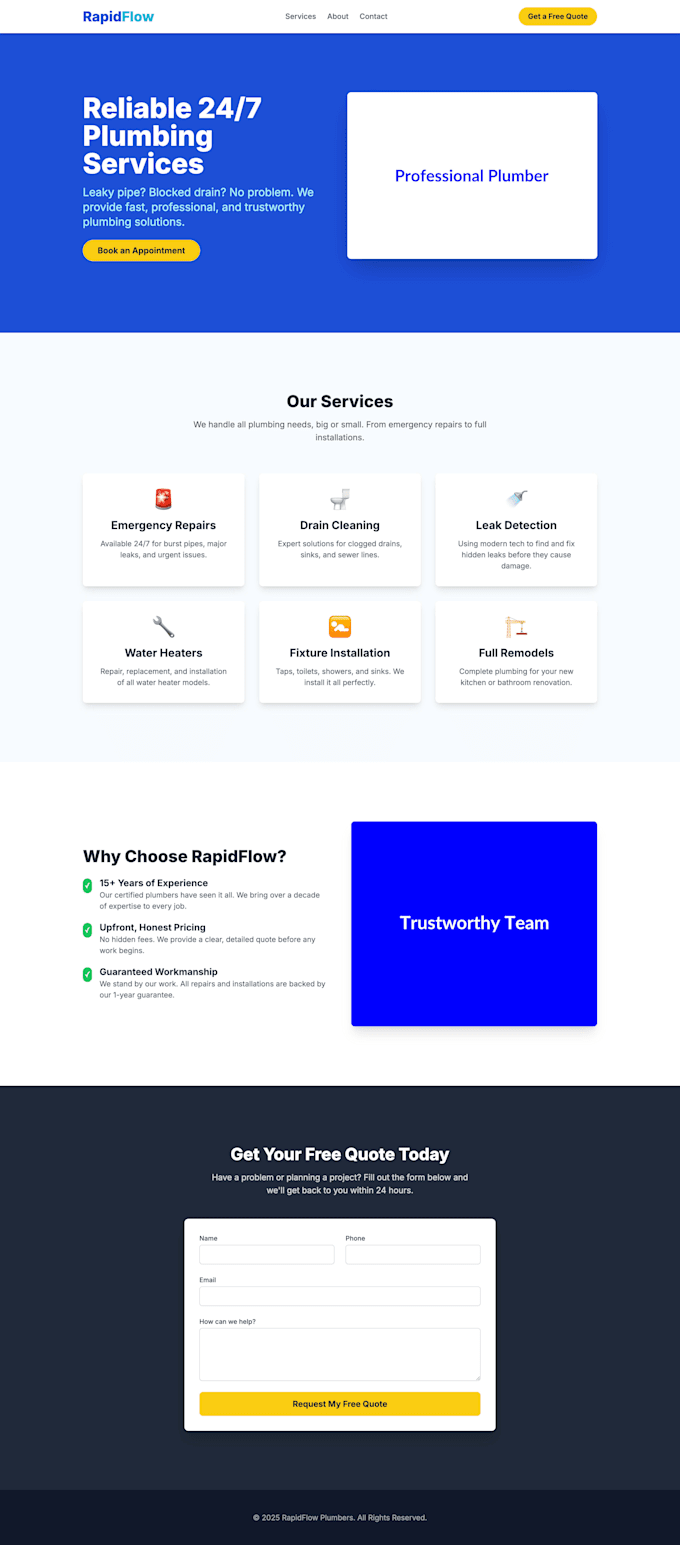 build a professional static dynamic website as your need