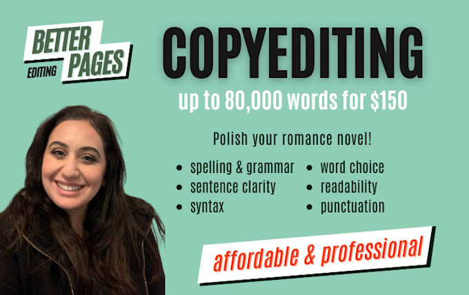 copyedit your romance novel