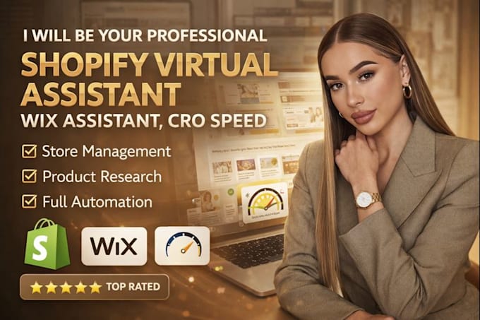 be your professional shopify virtual assistant ,wix assistant