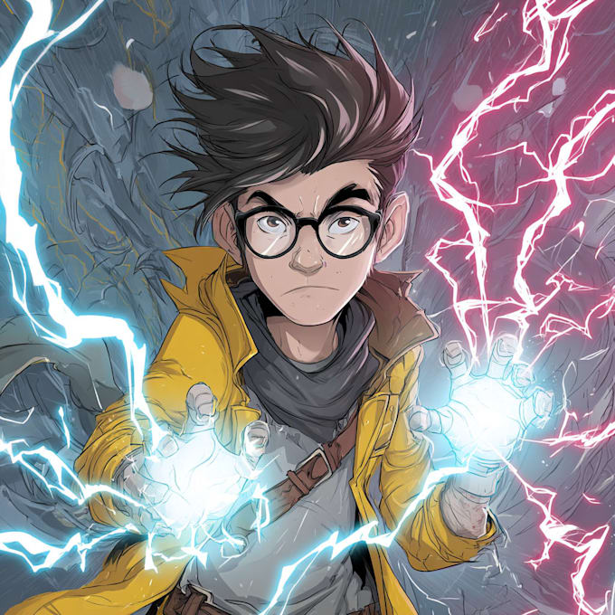 draw fantasy book cover, illustration