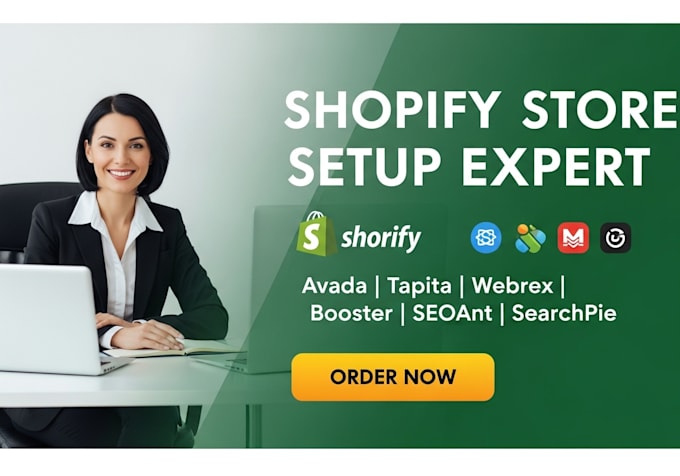 setup shopify store avada, tapita, webrex, booster, seoant, searchpie website
