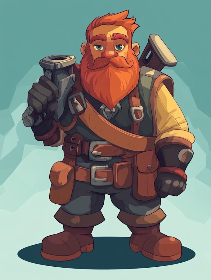 draw 2d game character illustration
