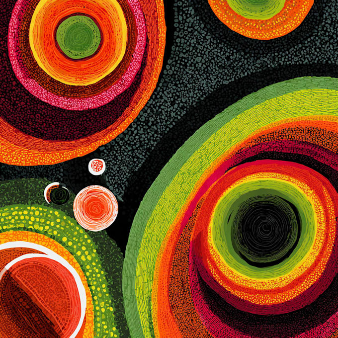 draw abstract digital illustrations and aboriginal art