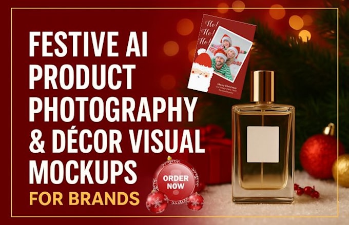 create festive ai product photography, do decor visual mockups for brands
