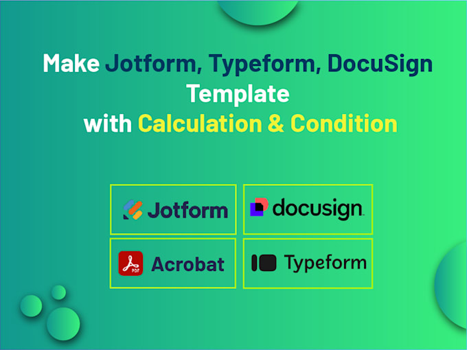 make jotform, typeform, and docusign template