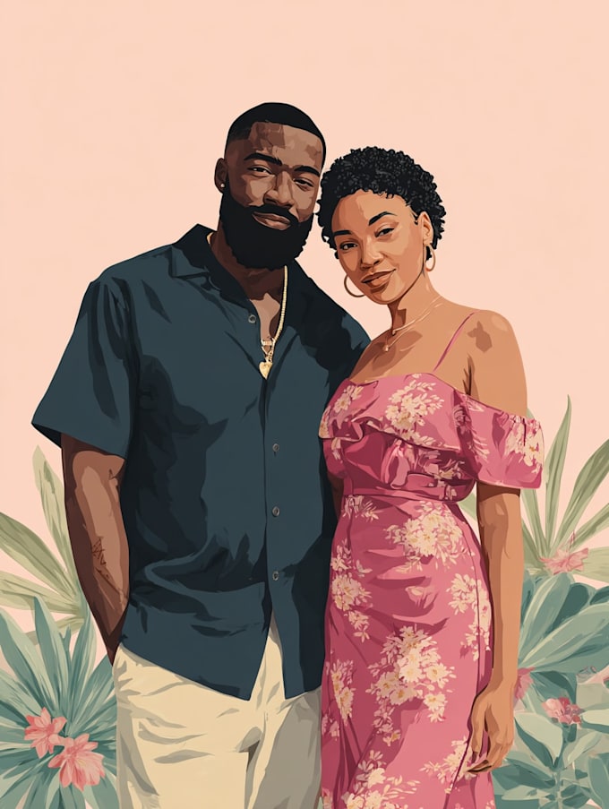 make couple portrait illustration