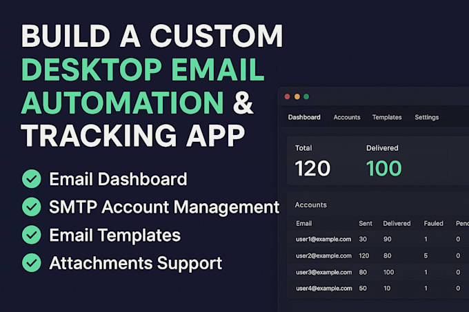 bulk email sender desktop app with analytics dashboard