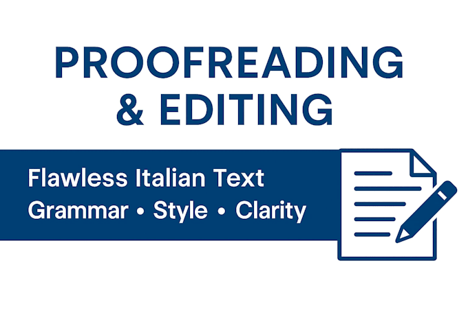 write and proofread professional italian texts