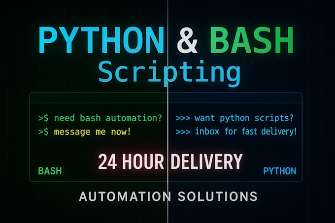 write bash shell script and python script within 24 hours