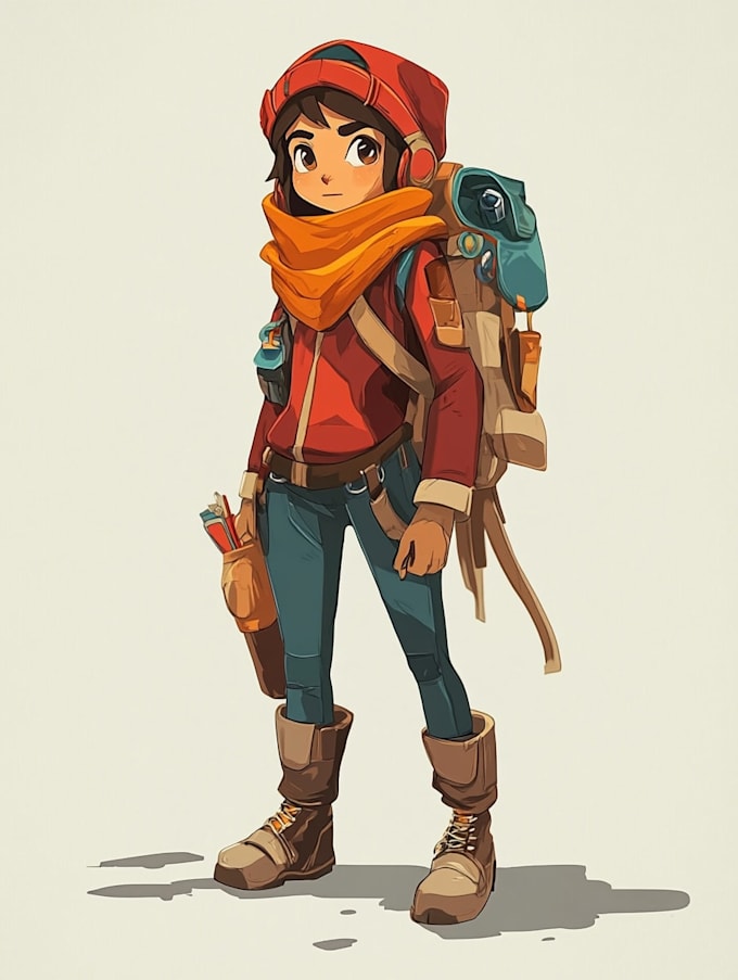 draw 2d game character illustration