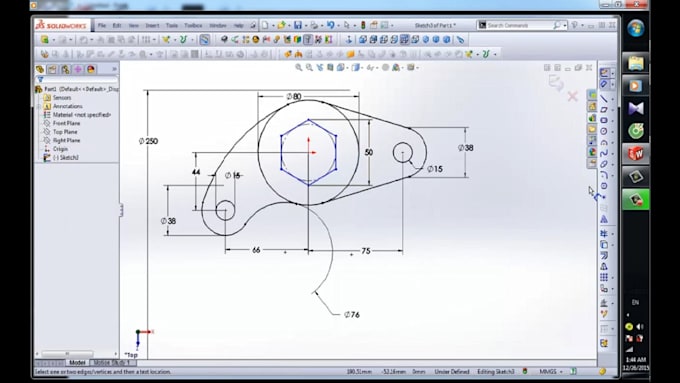 create mechanical parts using solidworks