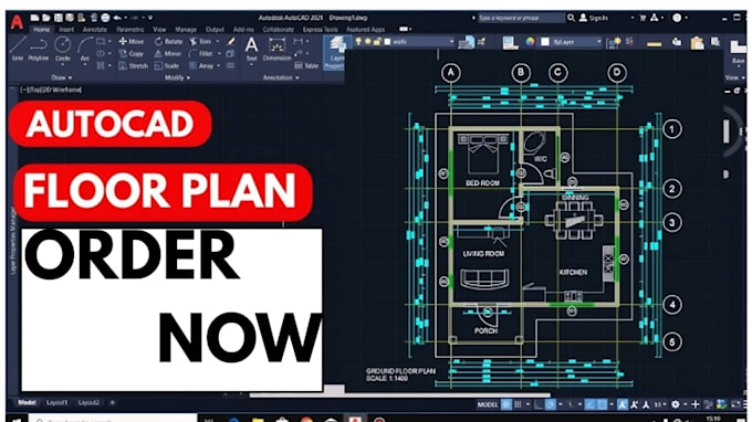 do architectural drawing, stamp, 2d floor plan building design autocad landscape