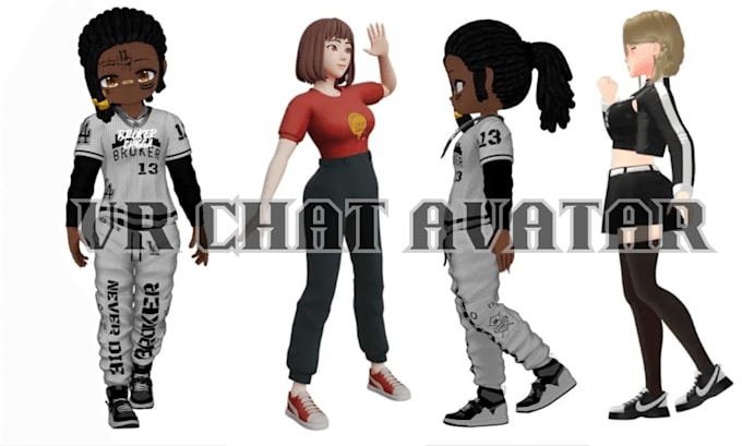 Create custom vrchat avatar anime 3d vtuber model vrc avatar for pc or ...