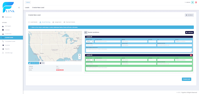 develop custom logistics and truck dispatching web and app