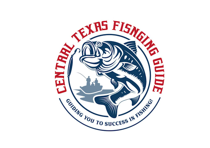design classic central texas fishing guide logo