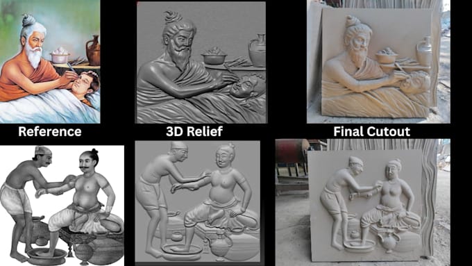 sculpt any kind of 3d relief for cnc and 3d printing