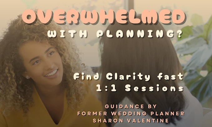 guide you in a wedding clarity session to ease overwhelm