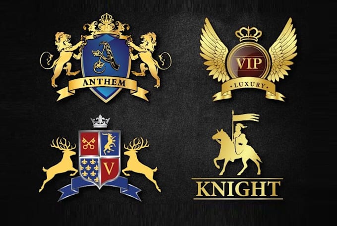make luxury heraldic, coat of arms logo