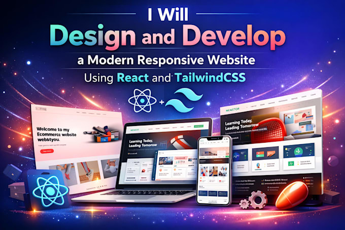 build modern responsive websites with react and tailwindcss