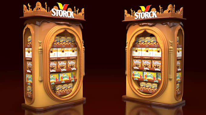 create a premium 3d retail display stand for your brand