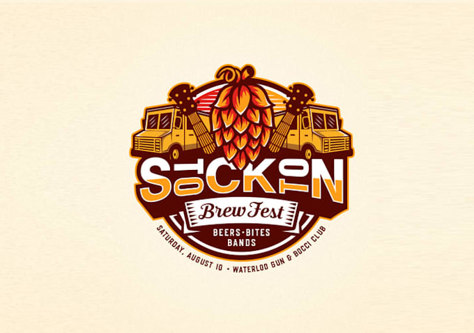 design corporate the stockton brew fest logo