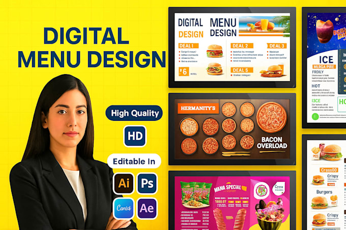 Fancy Menu Digital Design digital menu, digital menu board or an animated menu by Aaron ...
