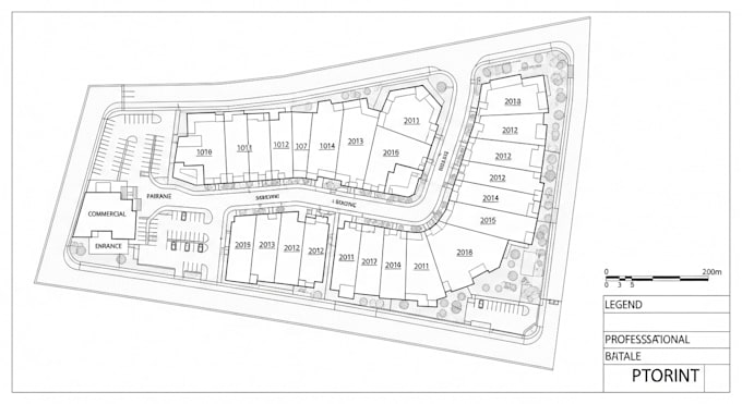 property plan, site plan,plot plan,lot plan land subdivision for permit approval