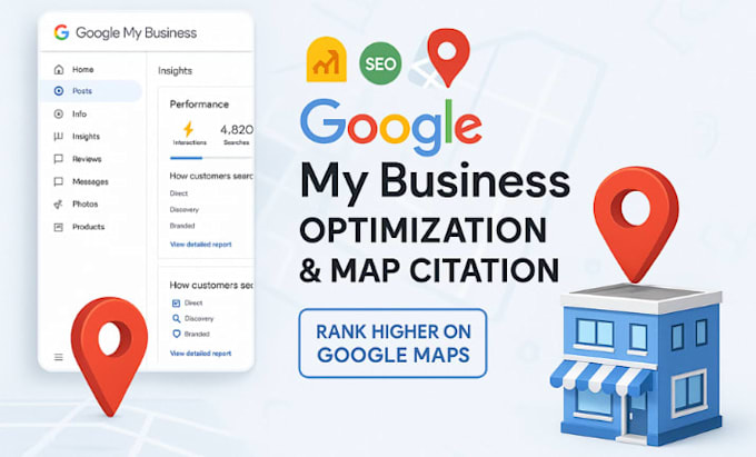 Create google my business profile optimization map citation for gmb ...