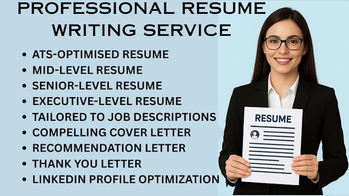 provide professional ats resume cover letter and linkedin optimization services