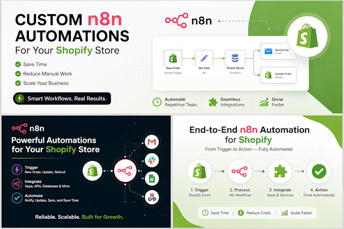 build custom n8n shopify automation workflows, shopify product upload