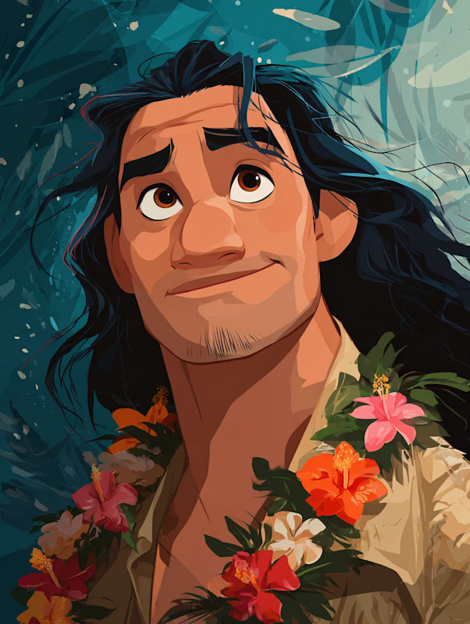 make a disney children cartoon illustration