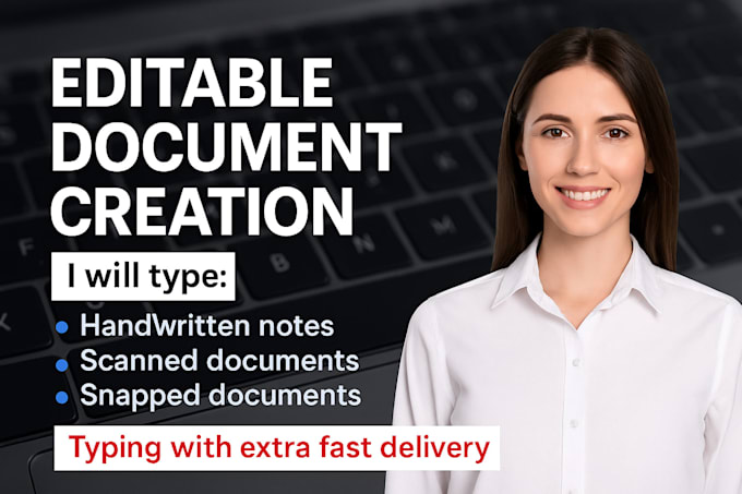 accurately retype scanned handwritten notes and documents