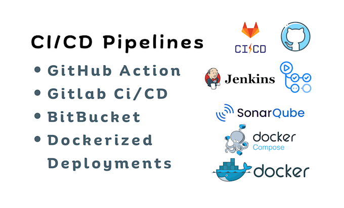 setup cicd pipeline for github action gitlab bitbucket