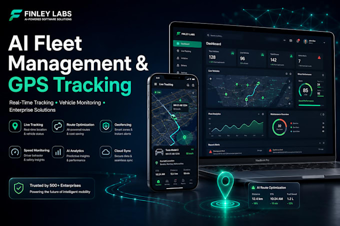 develop ai powered gps tracking, car tracking and fleet management app