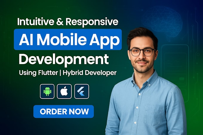 do an intuitive and responsive ai mobile app as hybrid developer using flutter