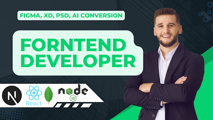 be react front end web developer using react js next js