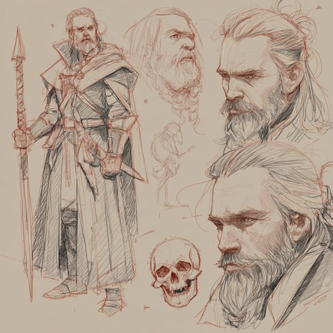create a fantasy character sketch