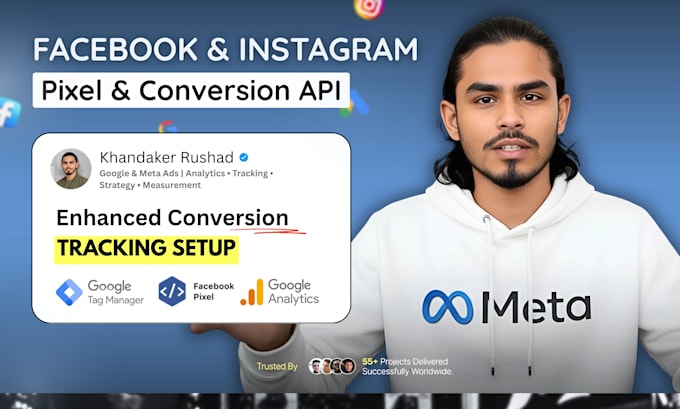 setup and fix facebook meta pixel conversion API ga4 tracking google tag manager