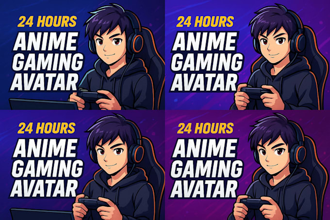 create a unique animated gaming avatar and stream banner in 24 hours