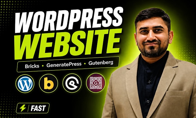 create a wordpress website using gutenberg, generatepress or bricks builder