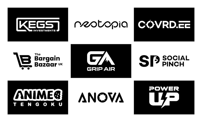 design custom text based, wordmark, lettermark, negative space, typography logo