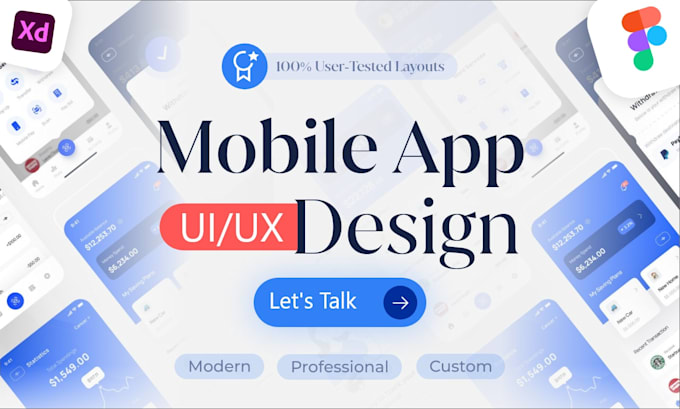 a modern, user friendly mobile app UI UX