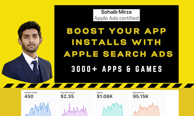 run apple search ads for user acquisition, app game installs