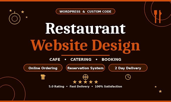 design and develop restaurant, cafe, or catering website with online reservation